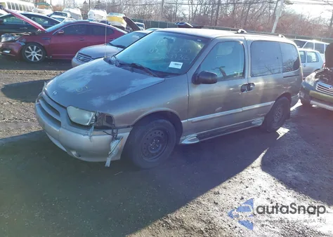2001 Nissan Quest Gxe z USA, uszkodzony, nr VIN 4N2ZN15T01D808647